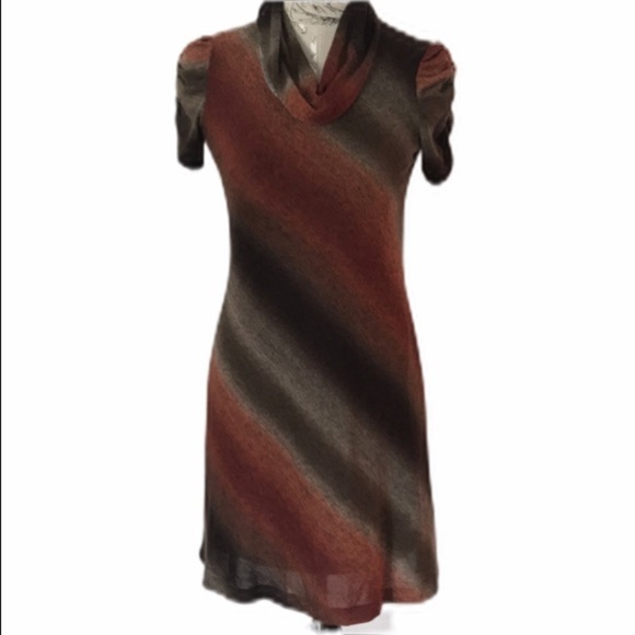 ROBBIE Bee Brown Orange Dress S - Picture 1 of 5